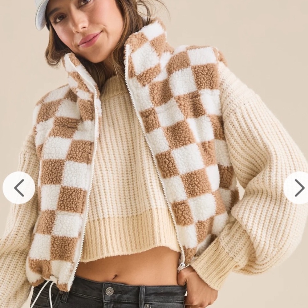 Altar'd State NWT checkered vest XL